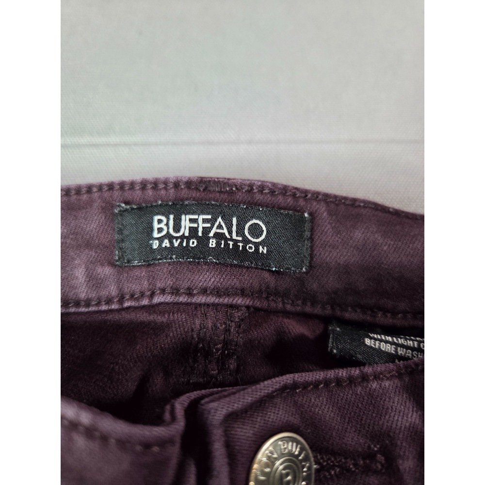 Buffalo Jeans Womens 2/26 Maroon Hanna High Rise Soft Stretch Skinny Pants - Picture 10 of 10